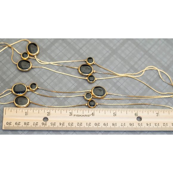 Vintage Gothic Gold Tone Multi Strand Necklace 27 Inches by Avon G9 - Picture 4 of 4